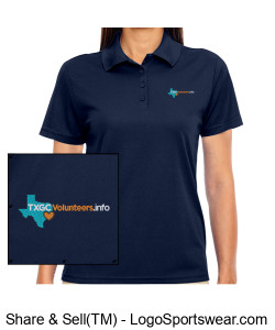 Ladies Polo, Navy, TXGCVolunteers.info Design Zoom